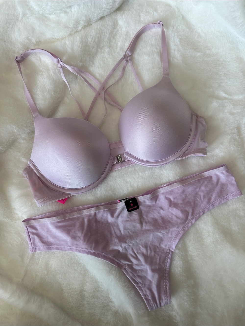 La SENZA Light Lavender Push-Up Bra and Bikini Panty Set NWT